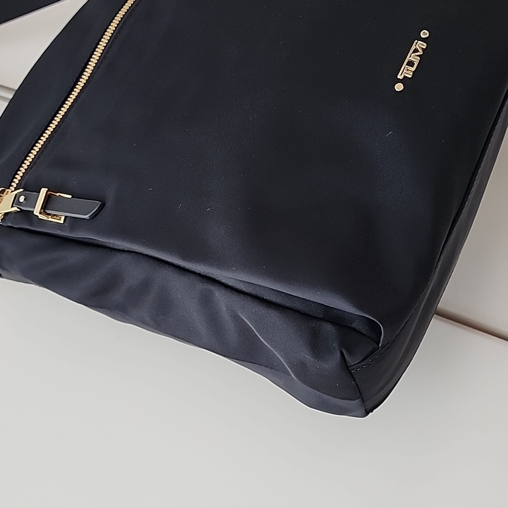 Tumi Voyageur Canton Nylon Crossbody Bag In Black / Gold - Picture 7 of 14